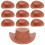 10Pcs Plast Miniatyr Västerhatts Hattar Dockskåp Cowboyhattar 10