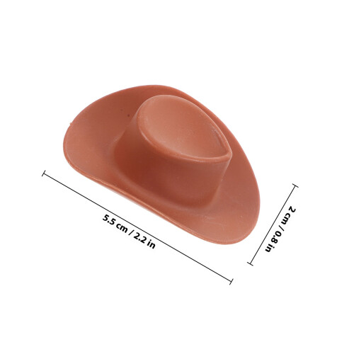 10Pcs Plast Miniatyr Västerhatts Hattar Dockskåp Cowboyhattar 1