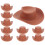 10Pcs Plast Miniatyr Västerhatts Hattar Dockskåp Cowboyhattar 4