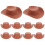 10Pcs Plast Miniatyr Västerhatts Hattar Dockskåp Cowboyhattar 8