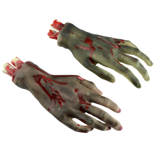 4 Delar Hackade Kroppsdelar Skräckprops För Halloween (Svart) 2