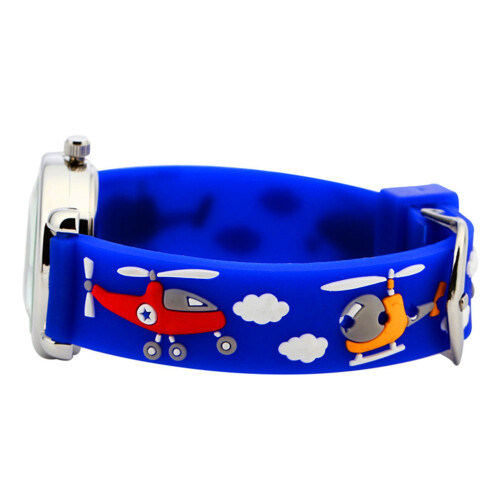 Blå 3D Barns Slagskämpsdesign Vattentät Armbandsklocka 1