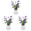 3Pcs Miniatyr Blommodell Vit Blå Trädgårdsscen 2
