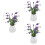3Pcs Miniatyr Blommodell Vit Blå Trädgårdsscen 6