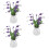 3Pcs Miniatyr Blommodell Vit Blå Trädgårdsscen 7