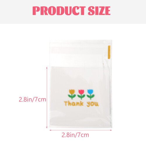 100Pcs Transparent Keksförpackningspåsar Med Snabblås 2
