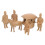 6Pcs Terrakotta-Krigare Figurer, Mini Häststatyer, Samlingsfigurer 1