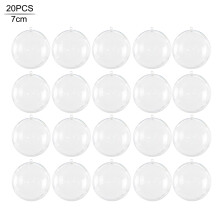 Clear Plastic Craft Ornaments For DIY Projects, Decorative Fillable Baubles With Detachable Shell, Transparent Plastic Ball Suitable For Christmas Tre