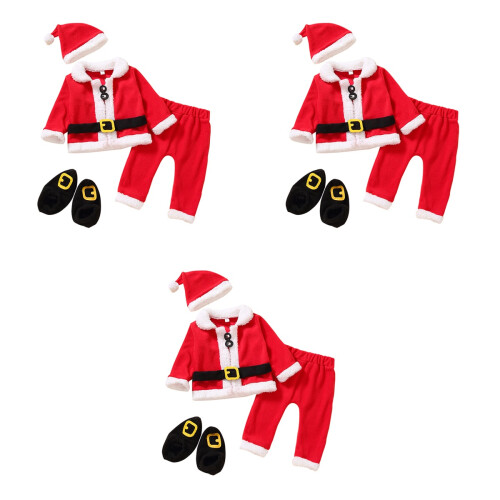 3Satser Barn Festkläder Xmas Tomtekläder Sats 2