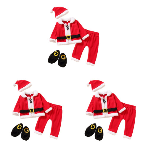 3Satser Barn Festkläder Xmas Tomtekläder Sats 1