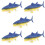 5Pcs Simulation Fish Figure Söt Figurin 10