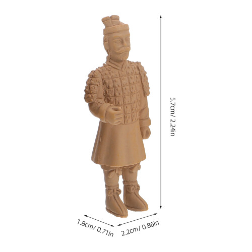 6Pcs Terrakotta-Krigare Figurer, Mini Häststatyer, Samlingsfigurer 2