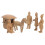 6Pcs Terrakotta-Krigare Figurer, Mini Häststatyer, Samlingsfigurer 10