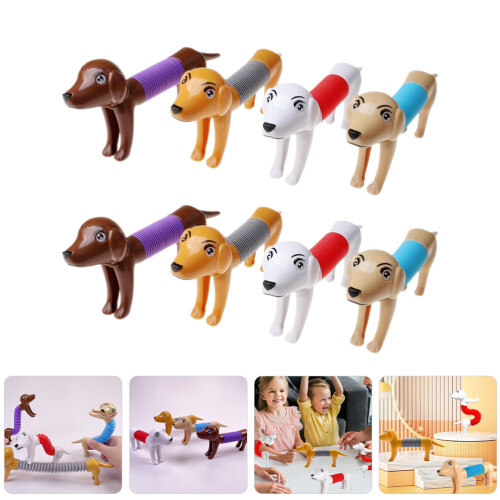 8Pcs Mini Hundformade Poprör Teleskopisk Lekstav För Hundslek 1