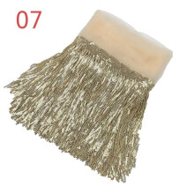 (Beige) 10Y Sequin Fringe Trim Tassel Glitter Lace Fringes for Dance Clothes Dress HOT