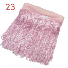 (Peach powder) 10Y Sequin Fringe Trim Tassel Glitter Lace Fringes for Dance Clothes Dress HOT