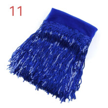 (Royal blue) 10Y Sequin Fringe Trim Tassel Glitter Lace Fringes for Dance Clothes Dress
