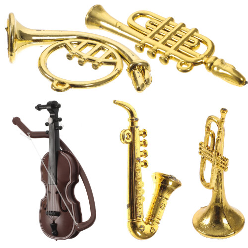 15St Miniinstrumentset Färgglada Plastinstrumennt Dockhus 2