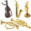 15St Miniinstrumentset Färgglada Plastinstrumennt Dockhus 2