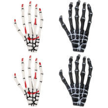 Accessoires de cosplay pour femmes et filles, pinces à cheveux punk rock horreur tête de mort et os, avec surfaces lisses et motifs uniques, lot de