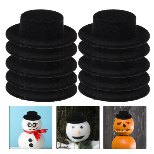15Pcs Mini Dockshattar, Snögubbsdekoration, Miniatyrhättar 2