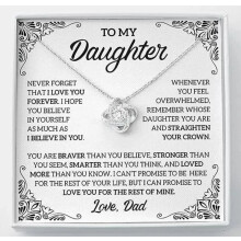 To My Daughter Necklace, Gift for Daughter from Dad, Father Daughter Necklace
