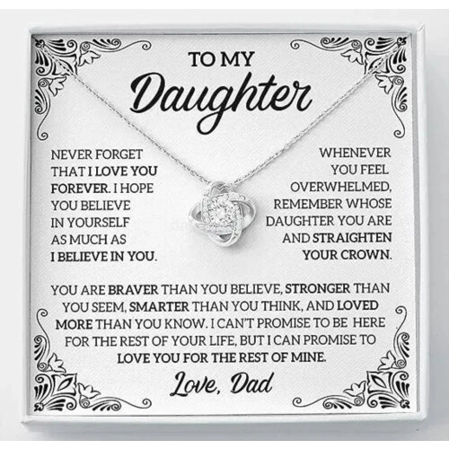 To My Daughter Necklace, Gift for Daughter from Dad, Father Daughter Necklace