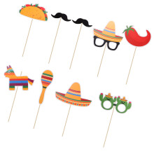36 Delar Mexikanska Fiesta Fotoaccessoarer Festdeko
