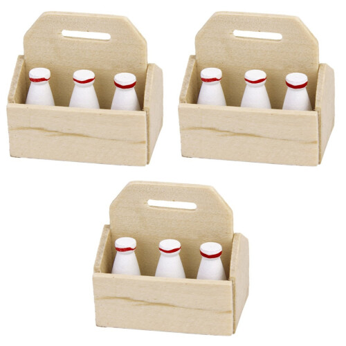3Pcs 1/12 Miniatyr Kök Smörhylsa Flaskor Set 2