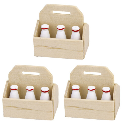 3Pcs 1/12 Miniatyr Kök Smörhylsa Flaskor Set 1