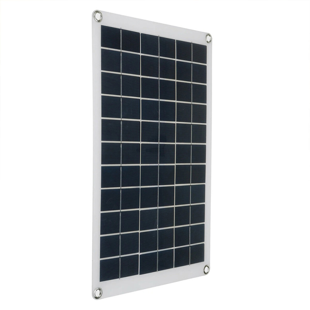 Solar Panel Kit, Highly Efficient 18W Polycrystalline Silicon Dual Output Portable Solar Charger For 5V Devices And 12V Car Batteries 9135470411375