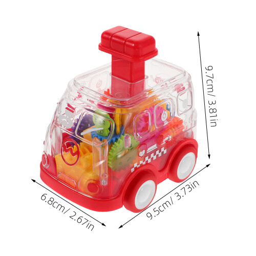 2 Delar Barnvagn Tryckfunktion: Transparent Kugghjulbil 1
