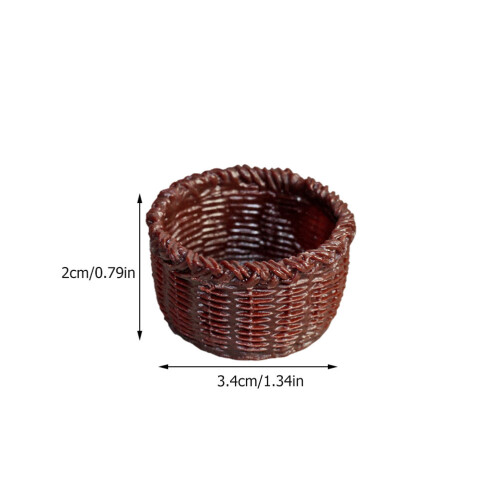 6Pcs Mini Korgmodell Förvaringskorg Inredningstillbehör 2