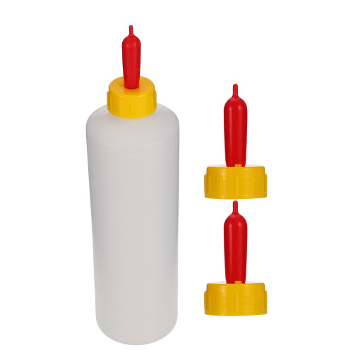 1Set Lamm-Fütterungsflasche Kunststoff Mit Abnehmbarem Nuckel Bunt