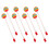 8Pcs Trummekäppar Lollypopform Regnbågsfärger Perkussionsinstrument 6