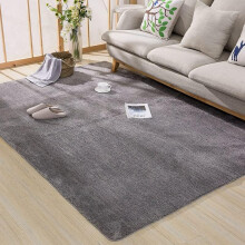 Soft Step Sanctuary, Large Size Shag Rug for Living Areas, Silver Gray 80x120cm, High Resilience Sponge, Easy Cleaning for Daily Use