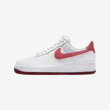(7) Nike Air Force 1 07 Womens Fashion Trainers in White Red