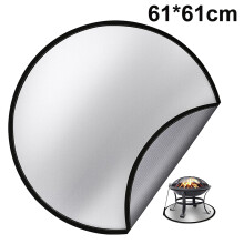 Tapis de protection pour foyer extérieur, écran thermique portable pour barbecue, réfléchit 95 % de la chaleur, tapis épais, facile à nettoyer