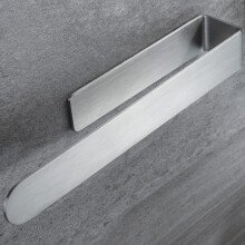 Inel contemporan pentru prosop de mână, oțel inoxidabil autoadeziv, economisitor de spațiu, pentru aplicare pe suprafețe netede, design modern