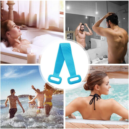 Ανθεκτική σιλικόνη για απολέπιση πλάτης, απολεπιστική βούρτσα πλάτης για ντους 2