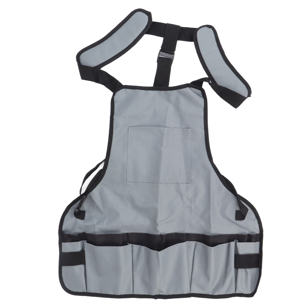 Professional Workwear Apron, Heavy Duty Canvas Apron Adjustable Utility Bib Apron For Cooking Baking Bbq Grilling Gardening Workshop Woodworking (Gray 9060116582211