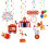30 Bright Swirl Hanging Decorations for Birthday Event Themed 1