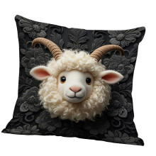 Gentle Alpacas Styles Pillow Protectors Natural-Horned sheep