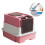 Enclosed Puss Waste Box Double Region Structure Odor-Pink 1
