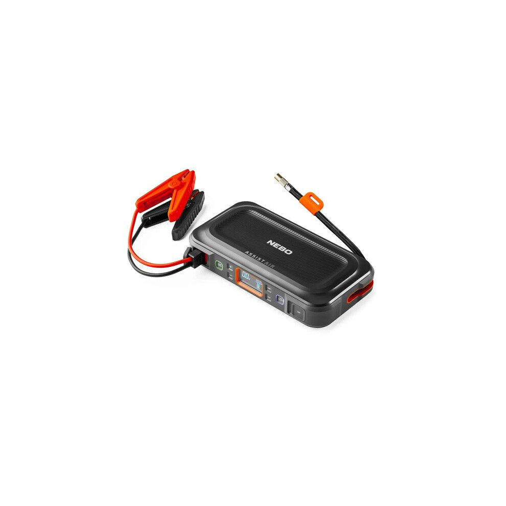 Nebo Car Jump Starter And Air Tyre Compressor Assist Air 1500A Compact Powerful 5060945230684