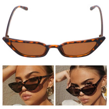2St Trendy Uv Beschermde Cat Eye Zonnebril Multi Kleur Lichtgewicht