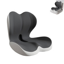 Double Purpose Memory Spume Chair and Back Pillow-Double grey