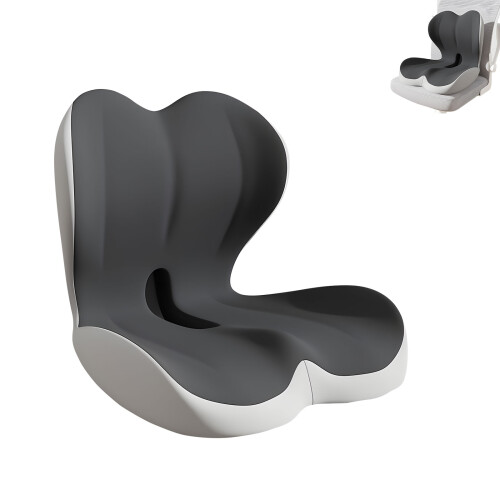 Double Purpose Memory Spume Chair and Back Pillow-Double grey