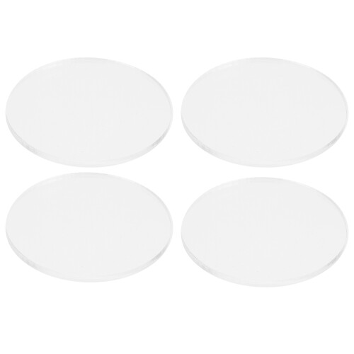 4 stk runde acrylplatten transparent basteln bilderrahmen 2