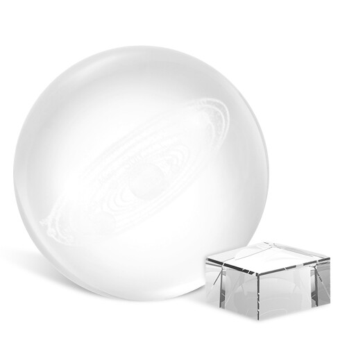 Crystal Ball Ornament System Planets Clear Model With Base